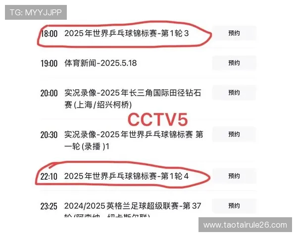 2026年乒乓球世界杯赛程时间表完整版,比赛日程、场馆信息及直播时间指南